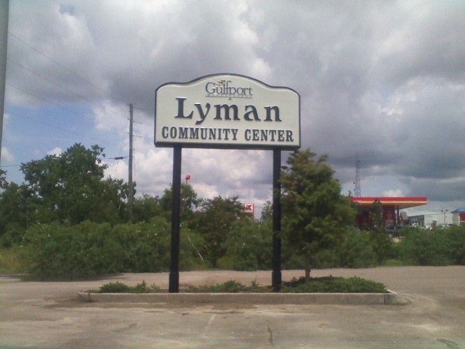 Hand-carved sign
