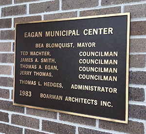 Hand-carved sign