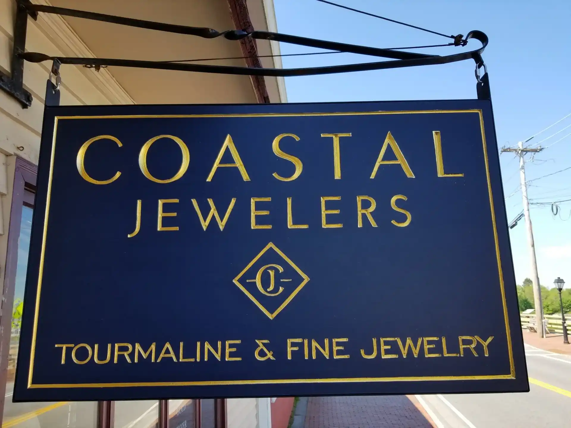 Hand-carved sign