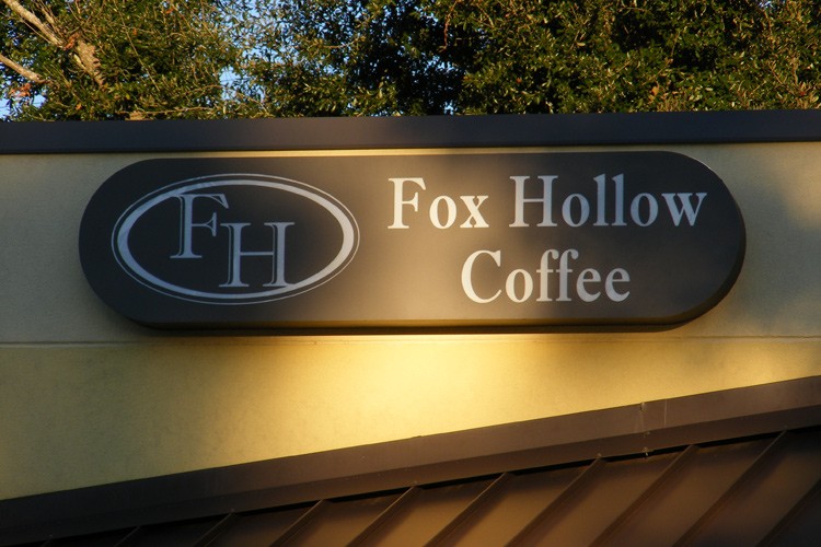 Hand-carved sign
