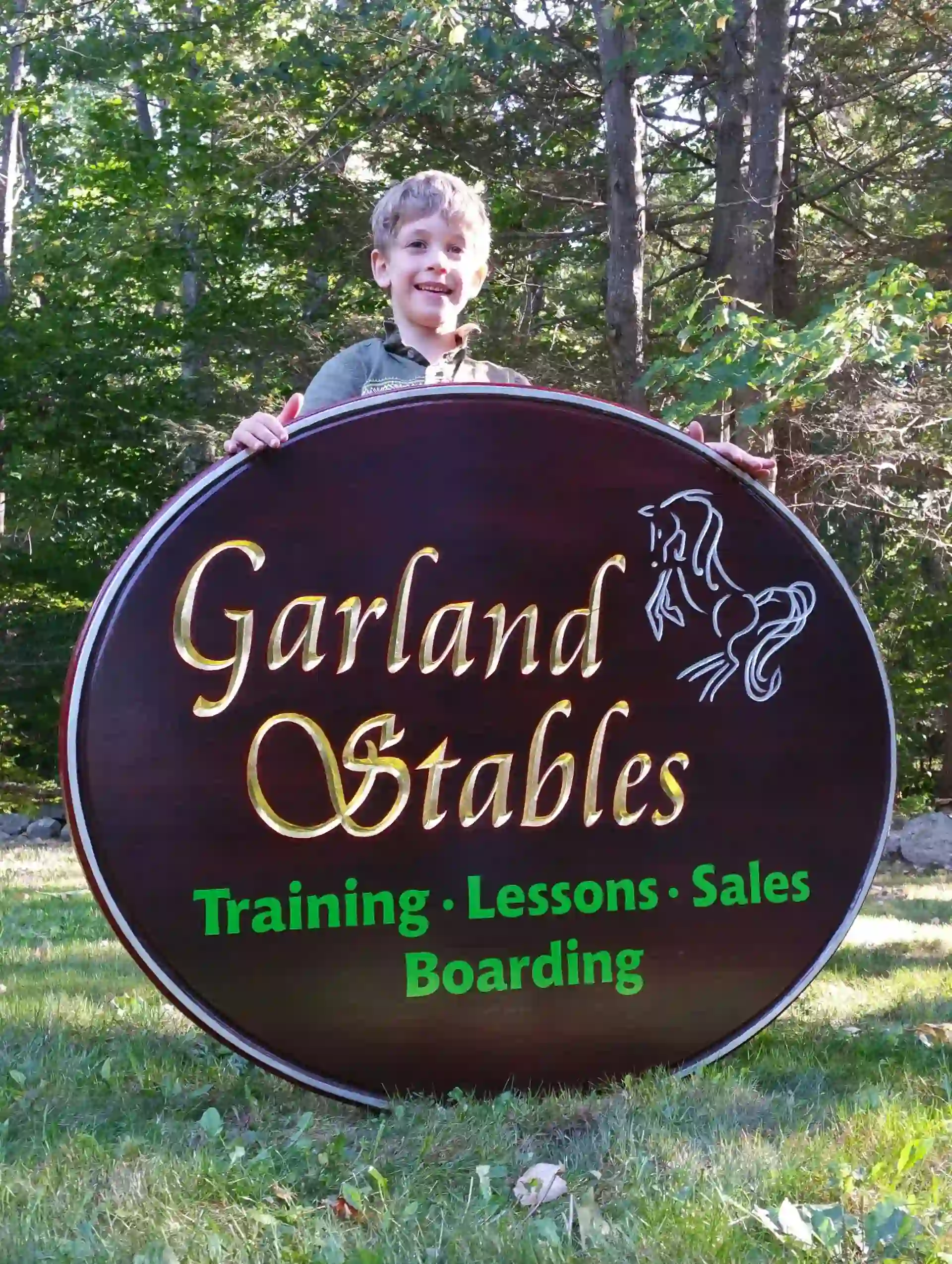 Hand-carved sign